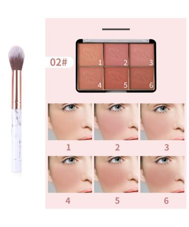 Go Ho 6-Color Face Blush Palette Light Matte Contour Makeup Kit - Set with Brush - Buy Online on SooperMarket.com