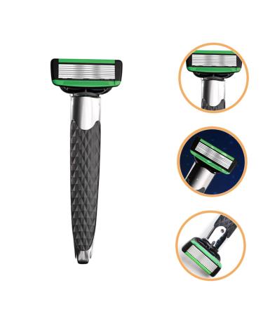 Professional Stainless Steel Men's Safety Razor Set - Short Handled Butterfly Open Beard & Eyebrow Trimmer for Precision Grooming - Buy Online on SooperMarket.com