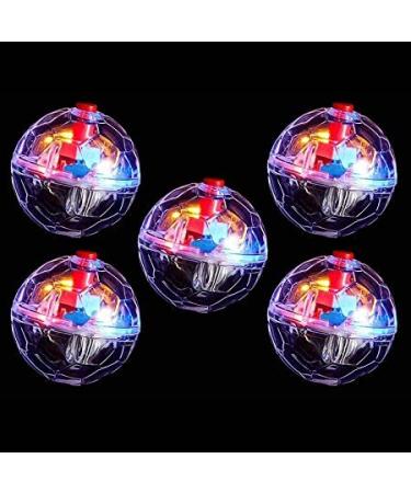 5 PCS Cat Hunting Ball Motion Ghost Light Up Cat Balls LED Motion Activated Cat Ball Motion Light Up Cat Dog Interactive Toys A