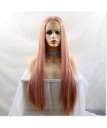 BGHJUE Pink Straight Synthetic Lace Front Wig for Black Women - Soft Heat Resistant African Hair - Buy Online on SooperMarket.com