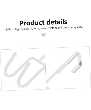BUGUUYO 4pcs Storage Hooks Closet Hooks for Wall Kitchen Cabinet Coat Hook Door Hook No Punching 19X9X5CM White - Buy Online on SooperMarket.com