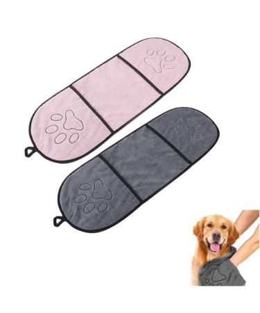 Nicoone dog towel 2 pieces of ultra -absorbent pet towels dog towel microfiber pet bathing towel for cat dogs and other small animals