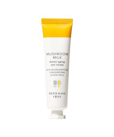 Beekman 1802 Mushroom Milk Better Aging Eye Cream - Fragrance Free - 0.5 fl oz - Reduces Fine Lines & Dark Circles - With Goat Milk 5% Hexapeptide & Mushrooms - Good for Sensitive Skin - Cruelty Free