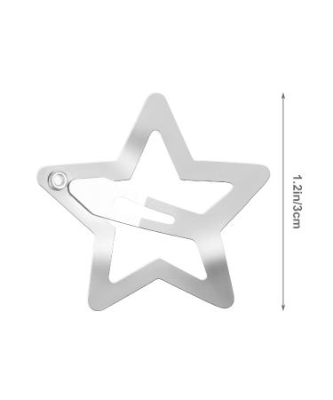 Shop Wllhyf 10-Piece Metal Star Hair Clips - Cute Silver Snap Lock Accessories for Girls & Women - Buy Online on SooperMarket.com