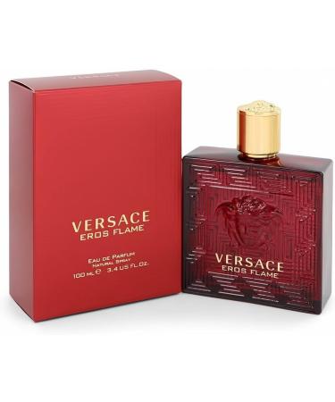 Versace Eros Flame Eau De Parfum Spray for Men 3.4 Ounce woody spicy 3.4 Fl Oz (Pack of 1)