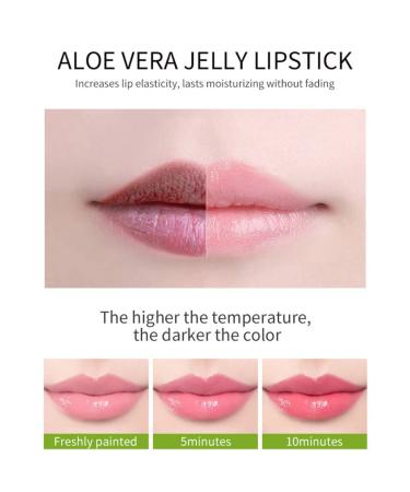 Vibely Aloe Vera Lipstick Set - Long Lasting Moisturizer Lip Balm & Temperature Color Change Lip Gloss (3PCS) - International Shipping Available - Buy Online on SooperMarket.com