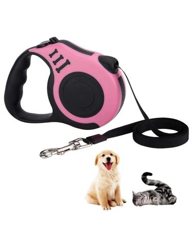 Dog leash retractable dog leash extendable dog leash for small medium and large dogs pink 5 m pink 5 m