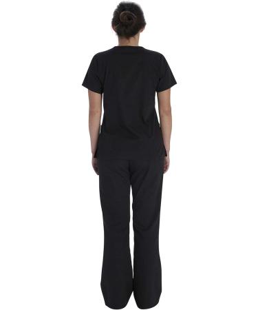 Vital Threads Women's Scrubs Set - V-Neck Top & Drawstring Pant - Black - Size XL - Buy Online on SooperMarket.com
