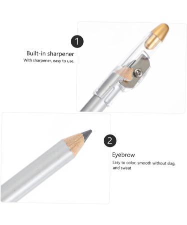 Healeved 10pcs Eyeliner Makeup Pencil Matte Lip Liner Eyebrow Pencils Gadgets Grey - Buy Online on SooperMarket.com