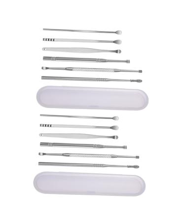 2 Set Ear Picking Tool Ear Cleaning Tools Nursing Ear Buds for Reusable Ear Cleaner Ear Digger Kit Ear Curette Stainless Steel Ear Spoon Ear Spoon Set Ear Pick Scoop Care