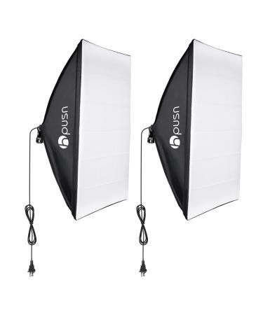 HPUSN Softbox Lighting Kit Professional Studio Photography Equipment for Portrait Product Fashion Photography (Bulb and Light Stand not Included) Four Corner Softbox Lamp Holder