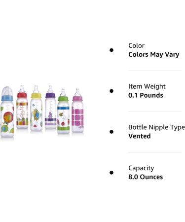 Nuby Non-Drip Baby Bottle 8oz - 1 Pack, Colors May Vary - Buy Online on SooperMarket.com