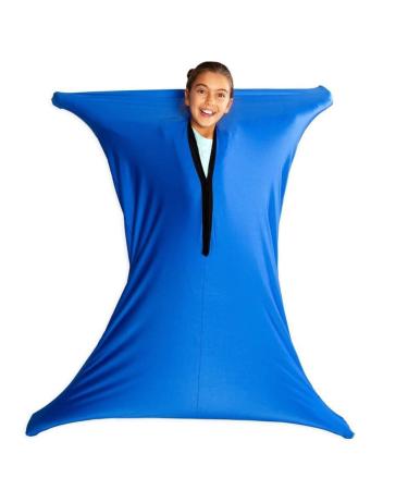Body Sock Sensory Sox Deep Pressure Stimulation Suitable age 3-18 sensory durable seams asd child stretchy for Children and Adults with Sensory Proceessing Disorders or Autism ( Color : Blue Size : L/Large-71*142cm Blue