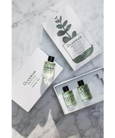 Olverum Luxury Muscle Soothing Bath Oil Travel Set - Pure Essential Oils Blend for Relaxing Baths - Vegan & Natural - Green Wellness - Buy Online on SooperMarket.com