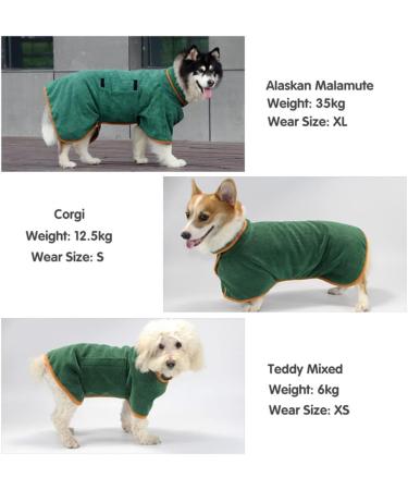 DLMLEMU Super Absorbent Pet Bathrobe - Fast Drying Towel with Adjustable Strap Hood for Dogs & Cats - Buy Online on SooperMarket.com