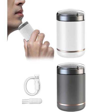 USB Charging Mini Portable Travel Shaver & Beard Trimmer - Grey Black | Compact Hair Clipper for Men - Buy Online on SooperMarket.com