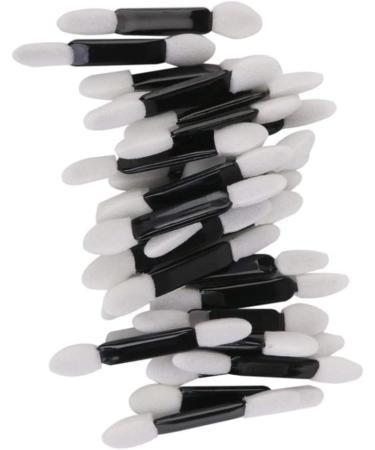 50pcs Disposable Ended Sponge Eye Shadow Applicators Dual Sided Eyeshadow Brush Sponge Tipped Oval Makeup Applicator Black - Buy Online on SooperMarket.com