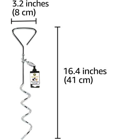 SunGrow Heavy-Duty Steel Dog Tie-Out Cable and Stake Spiral Ground Anchor Spike with 360 Rotating Ring Dog Tether Travel Accessories Outdoor Yard Camping Accessories for Dogs up to 80 Pounds - Buy Online on SooperMarket.com