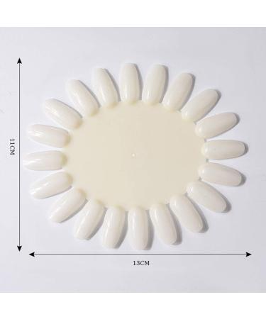 400 Nail Polish Sticks - White/Clear Nail Art Tips Display and Practice Wheel - Buy Online on SooperMarket.com