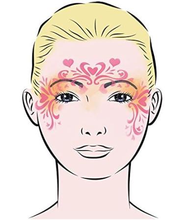 Eulenspiegel 109373 Face Painting Stencil - Retro Hearts for Stunning International Designs - Buy Online on SooperMarket.com