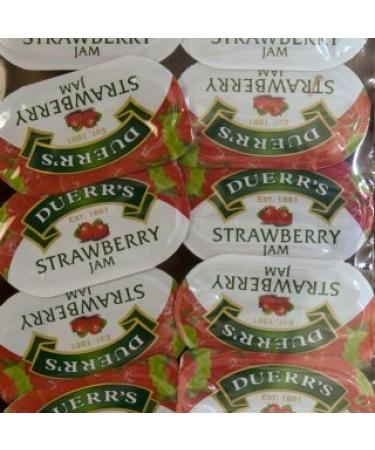 Duerr's Strawberry Jam - 16 x 20g Single / Individual Portions - Stay Fresh & Easy Open