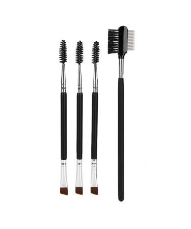 Eyebrow Eyelash Brush Comb 4pcs Professional Soft Hair Cosmetic Double Head Eyebrow Brush Eyelashes Comb Makeup Tool