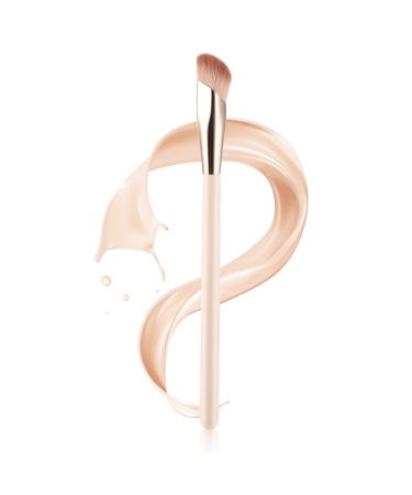Gjinxi Angled Flat Concealer Brush Under Eye Concealer Brush Mini-sloped Concealer Brush Dense Synthetic Contour Brush Foundation Brush Face Brush Concealer Brushs Make Up Brushes
