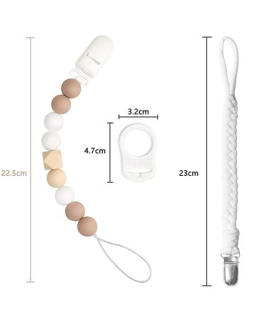 AUXHCYL 8 Pcs Baby Dummy Clips Set with Silicone Holder - Unisex Newborn Dummies - Buy Online on SooperMarket.com