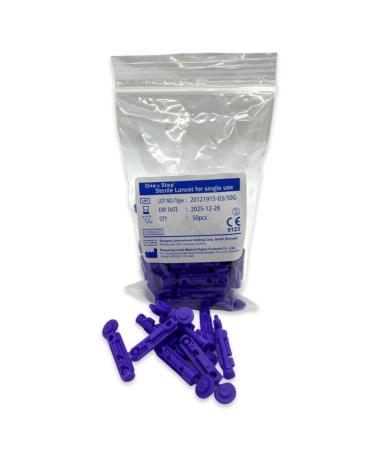 100 Pack Sterile Lancets for Single Use - 30g, High Quality - Buy Online on SooperMarket.com