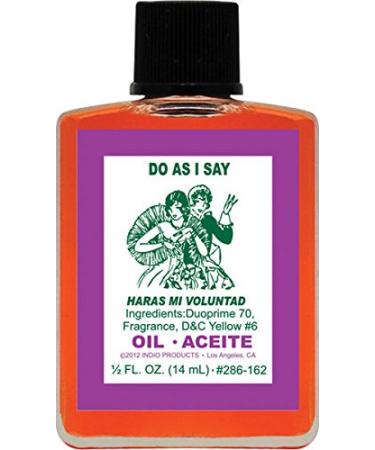 (1Pack) Indio Products Spiritual Anointing Oil- DO AS I SAY 1/2oz
