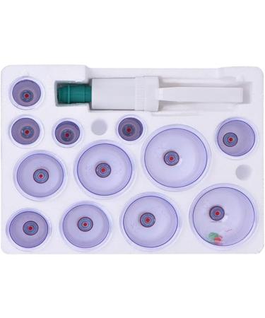 Premium Chinese Cupping Therapy Set with Pump - 12-Piece Transparent Massage Cups for Wrinkle Reduction (25x20x9 cm) - International Shipping Available - Buy Online on SooperMarket.com