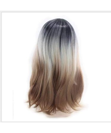 BGHJUE Halloween Wig - Long White Highlights Human Hair Weave Bundles with Closure | Brazilian Straight Non-Remy Hair Extensions - Buy Online on SooperMarket.com