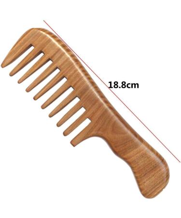 Comb 1PC Fashion Handmade Wooden Sandalwood Hair Comb Head Massager Hairdressing Tool Wide Tooth Comb wooden comb - Buy Online on SooperMarket.com