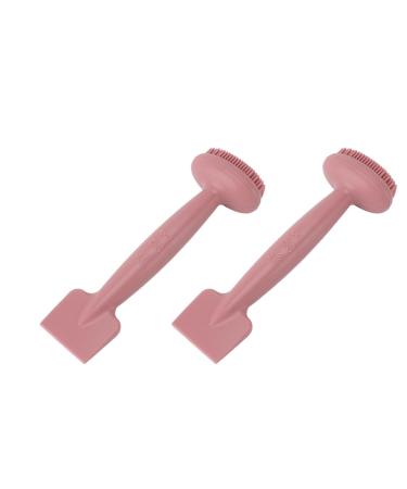 2Pcs Face Mask Brush 2Pcs Face Mask Brush Silicone Facial Cleansing Brush Scraper Tool Cleaning for Beauty Salon Apply Mud Mask (Pink)