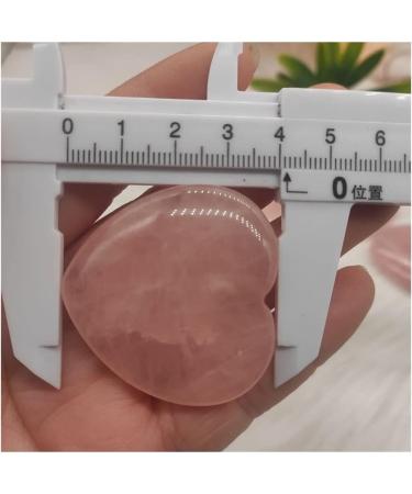 for 1pcs 40 * 40mm Rose Quartz Heart Shaped Stone Natural Crystal Stone Mineral Specimen - Buy Online on SooperMarket.com