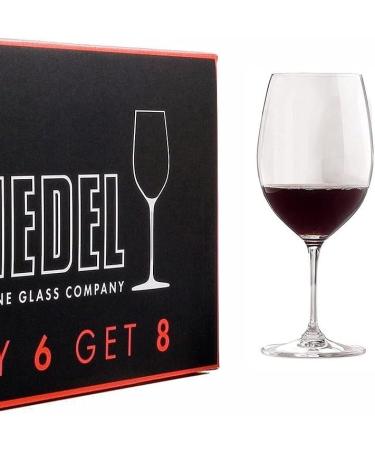 RIEDEL Vinum Cabernet Sauvignon/Merlot Glasses - 8 Count Pack (Pay for 6, Get 8) | Bordeaux Wine Glasses - Buy Online on SooperMarket.com