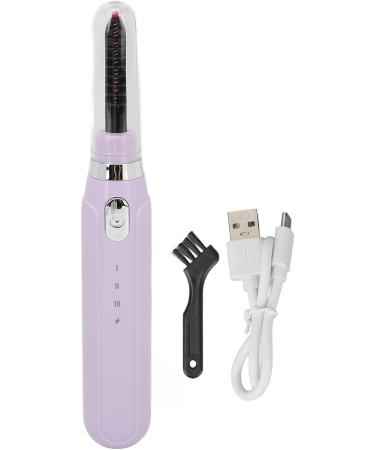 Heated Eyelash Curler Professional Intelligent Electric Heated Eyelash Curler with 3 Temperature Settings Compact Lightweight Thick Curly Slender Beauty for Women (Purple) - Buy Online on SooperMarket.com