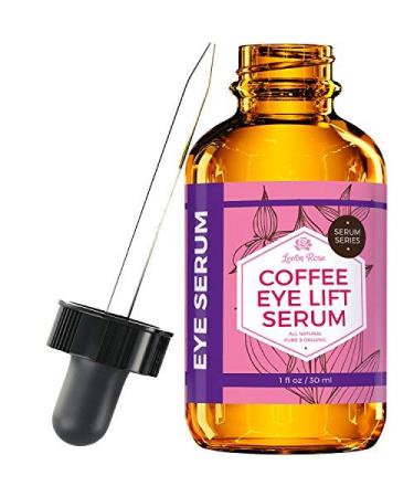 Coffee Eye Lift Serum by Leven Rose Pure  Organic  Natural Reduces Puffiness  Anti Aging  Brightens Tired Eyes 1 oz