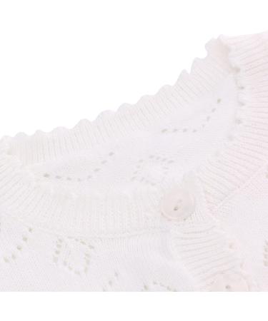 Famuka Baby Cardigan Jacket | Soft Knitted Sweater 9 Months White - Buy Online on SooperMarket.com