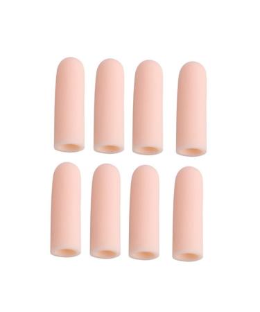 Finger Cots 8 Pcs Finger Tips Cot Toe Sleeve Finger Covers Thumb Protector Pain Set Toe Cap Thin Section Beige C01 Toe Cover Toe Protector Finger Protectors