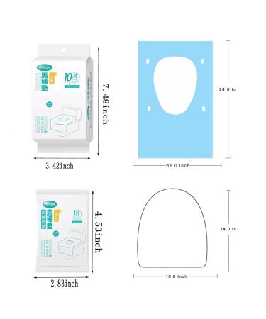 Disposable Toilet Seat Covers 30Pcs - Waterproof & Individually Wrapped - Large Portable Potty Training Covers for Kids - Ideal for Road Trips & Public Restrooms - Sky Blue - Buy Online on SooperMarket.com