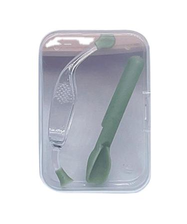 Soft silicone shovels tweezers set for the safe insertion of contact lenses.
