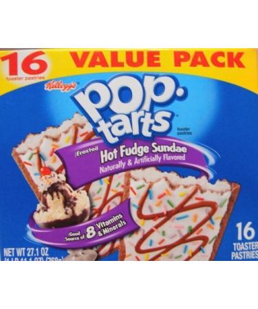 Pop Tarts Frosted Hot Fudge Sundae Pastries 16 Count by Pop-Tarts
