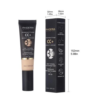 KIMIEYE Matte CC Cream SPF 25 Tinted Moisturizer & Color Correcting Foundation - 1.08 oz (120 Nude) - Buy Online on SooperMarket.com