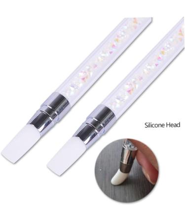 Nail Art Sculpture Pens Silicone Dual Head Manicure Carving Pen Rhinestone Beads Picker Tool - Buy Online on SooperMarket.com