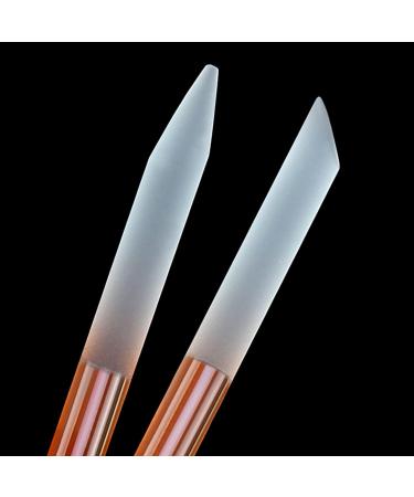 Worparsen Glass Cuticle Pusher Double-Sided Glass Cuticle Pusher Nail File Multifunctional Wear- Orange - Buy Online on SooperMarket.com