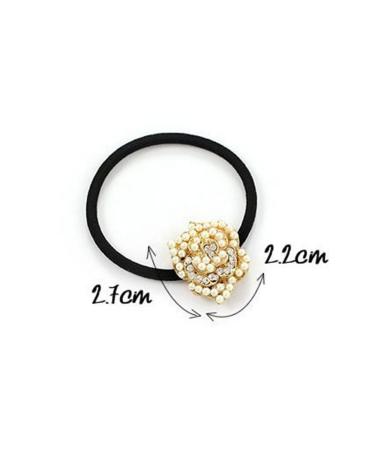 Cuhair Hair Scrunchies for Girls - 6 Pack Assorted Designs with Pearls & Crystals | International Shipping - Buy Online on SooperMarket.com