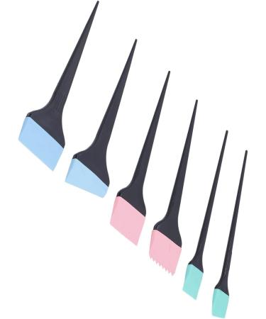 6pcs Hair Dye Applicator Brushes Silicone Hair Dye Brush Soft Bristles Hair Coloring Kit Hair Bleach Tinting Diy Tool for Home Barber Shop Salon - Buy Online on SooperMarket.com