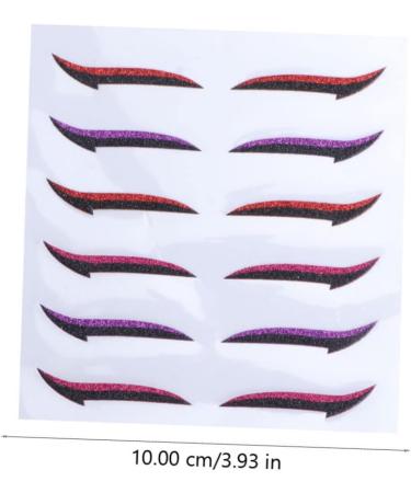 Amosfun 12 Pairs Glitter Eyeliner Cat Eyeliner Sticker Makeup Eyeliner Instant Eyeliner Stickers Purple Stickers Sticky Eyelid Sticker Eyeliner Tape Strips Self- Natural Woman Cosmetic - Buy Online on SooperMarket.com