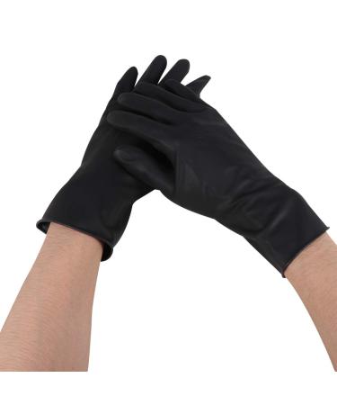 Beaupretty Professional Black Latex Gloves for Hair Intake - Reusable Handheld Salon Accessories (2 Pairs) - Buy Online on SooperMarket.com